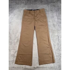 American Eagle Pants Womens 6 Tan Khaki Low Rise Flare Trousers Y2K Bootcut